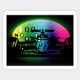 Colorful F1 art Sticker